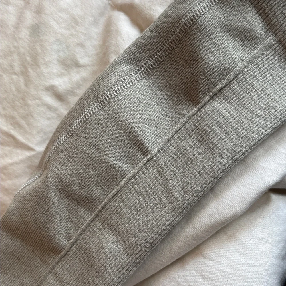 Free People Movement ribbed pull on stretchy light grey legging pants xs/s - Picture 8 of 10